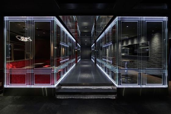 Interior Club KTV Wall CCC 8mm Laser Engraved Crystal Glass