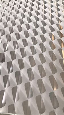 Bahkan Kaca Ukir Pasir SGCC 300x300mm Artistik Permukaan