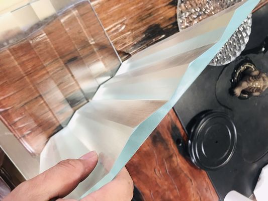 Bahkan Kaca Ukir Pasir SGCC 300x300mm Artistik Permukaan