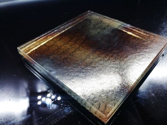 Cladding Tahan Abrasi Amber 6.5mm Laminated Glass Wire Mesh