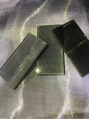 Cladding Tahan Abrasi Amber 6.5mm Laminated Glass Wire Mesh