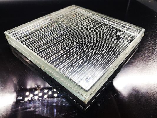 Cladding Tahan Abrasi Amber 6.5mm Laminated Glass Wire Mesh