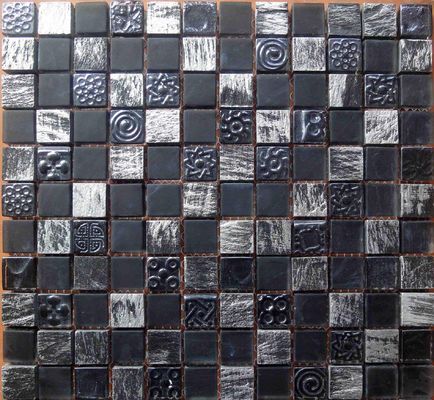 Batu Bata Kaca Persegi Panjang 4x4 4mm Mosaik Tahan Suhu