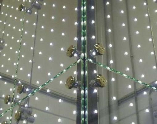 Tidak Ada Kotoran LED Kedap Suara Panel Kaca Laminasi ITO