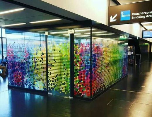 Warna-warni Atap Plafon Pembagi Pvb Kaca Laminasi Dikeraskan