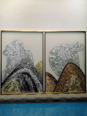 Mural Layar Bergaya 3D 2440x1830mm Paint Glass Splashback