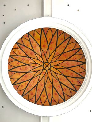 Panel Kaca Berwarna Oranye Anti Gores 12mm