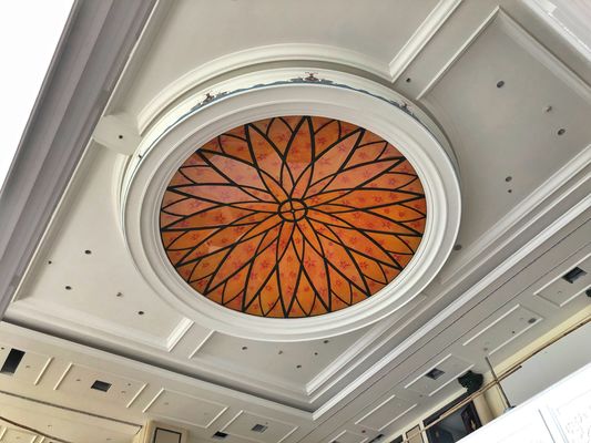Panel Kaca Berwarna Oranye Anti Gores 12mm