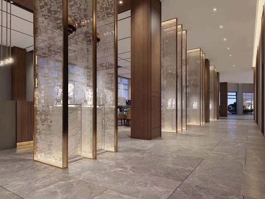 Artistik Interior Fabrikasi Kaca Terisolasi Laminasi 9A 2mm