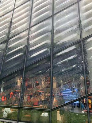 Tirai Dinding Tembus 6000x1830mm Kaca Laminasi Berukir