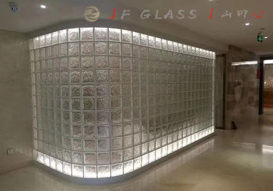 Arsitektur Cloudy Solid 50mm 8x8x4 Clear Glass Wall Brick