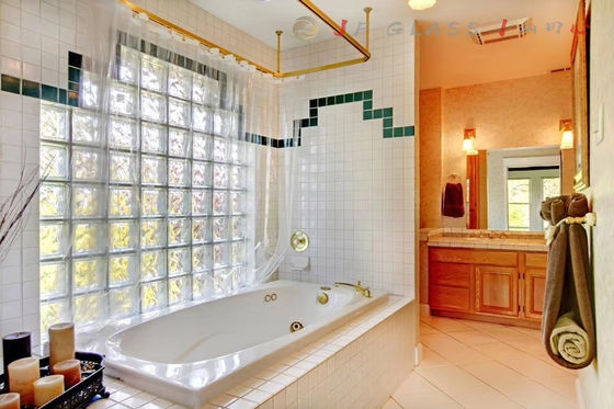 Arsitektur Cloudy Solid 50mm 8x8x4 Clear Glass Wall Brick