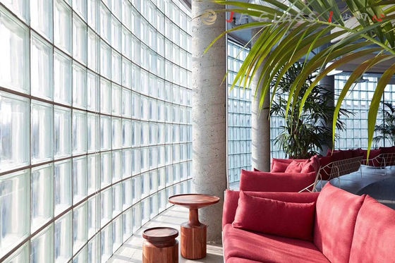 Arsitektur Cloudy Solid 50mm 8x8x4 Clear Glass Wall Brick