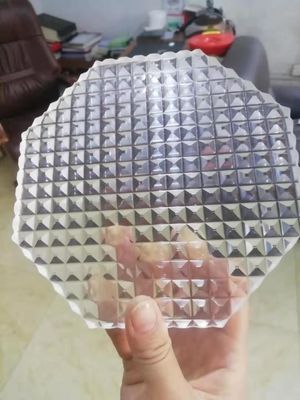 Tekstur Permukaan Sandblasting 10MM Sand Carved Glass