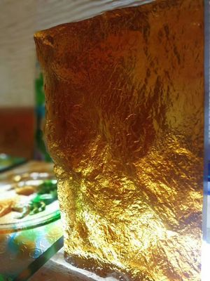 Karya Seni Pola Warna-warni Merosot 2.5mm 6x4 Kaca Menyatu Dekoratif