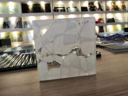 Cloudy Jade Opaque Acid Terukir 19mm Glass Block Bricks