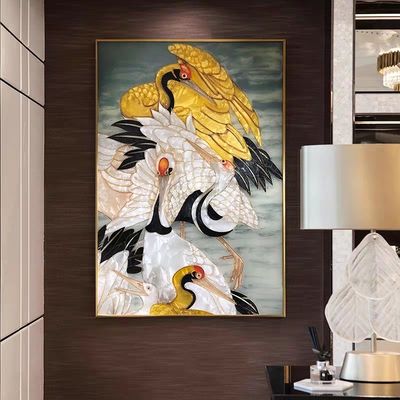 Dekorasi Panel Kaca Enamel Dilapisi Keramik Dengan Burung
