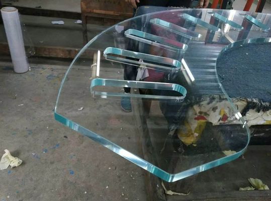 Toko Desain Grafis Mengebor Kaca Tempered Jelas 8mm