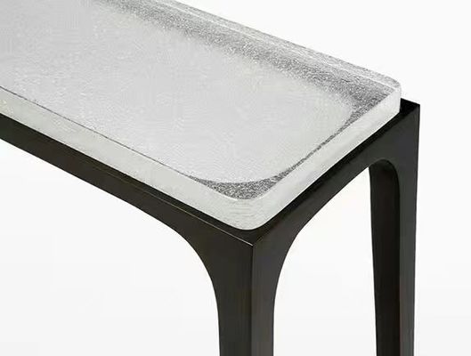 Furnitur Datar Bergaya SGS Sandblast Sand Carved Glass
