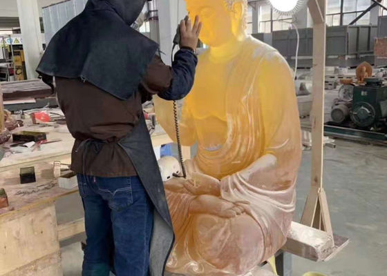 Seni Ukiran Hias Tradisional Buddha Liu Li Glass