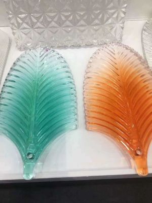 Artistik Colorful Chandelier Bevels Kerajinan Kaca Patri Tahan Api