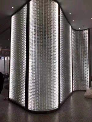 Dinding Lantai Isolasi Panas 2 Inch Lattice Clear Glass Brick Tiles