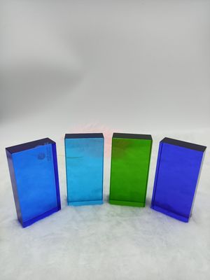 Partisi Warna-warni Padat Tahan Debu 80mm Kaca Blok Batu Bata