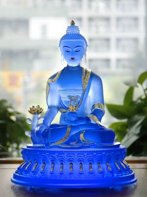Buddha Kristal Jelas Liuli Safir Tradisional Oriental