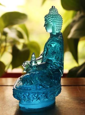 Buddha Kristal Jelas Liuli Safir Tradisional Oriental
