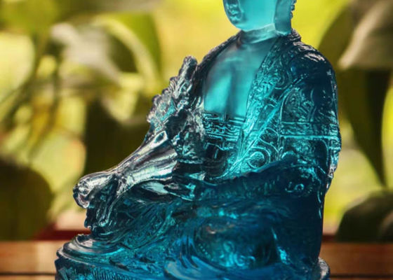 Buddha Kristal Jelas Liuli Safir Tradisional Oriental